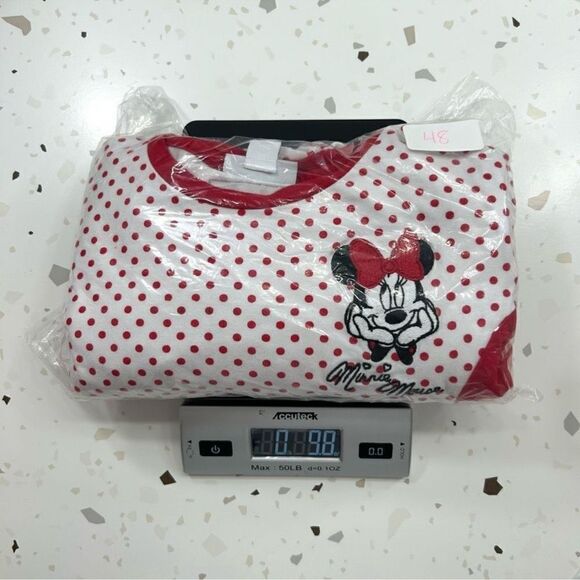 Disney Parks Minnie Mouse Girls Large Red Polka Dot Ruffle A-Line Twirl Dress - Picture 11 of 11